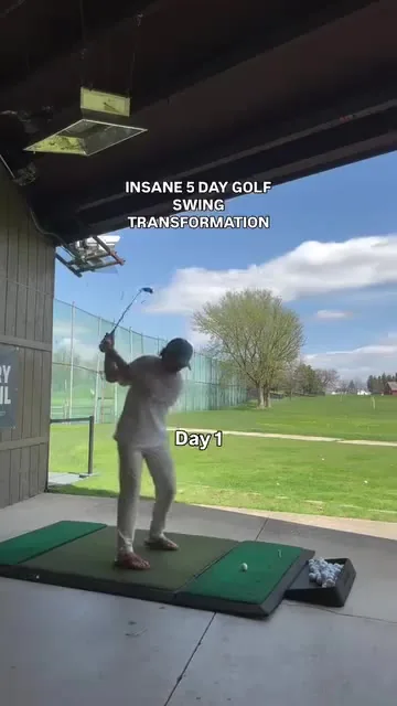 An early golf edit, moving between daytime and nighttime practice.